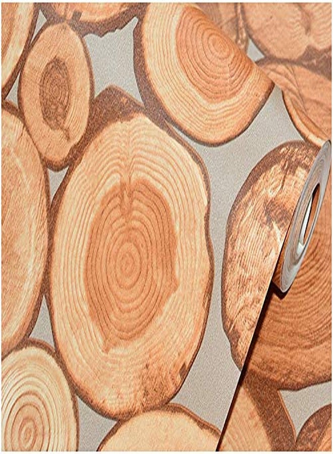 Eurotex Wood Design Wallpaper for Covering Living Room, Bedroom Walls (PVC, Size 21" inch X 33ft, Roll- 57sqft, Color Wooden Blocks) - Image 1